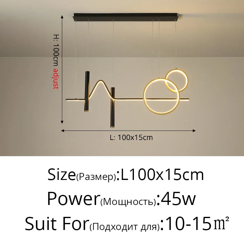 DecorBites™ LED Pendant Lights: Remote Controlled Modern Lighting for Home Décor