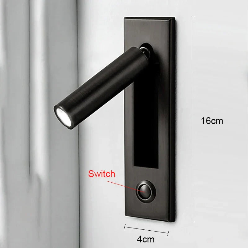 DecorBites™ LED Wall Lamp: Rotatable Aluminum Sconces for Home and Hotel Bedroom-Living Room Decor