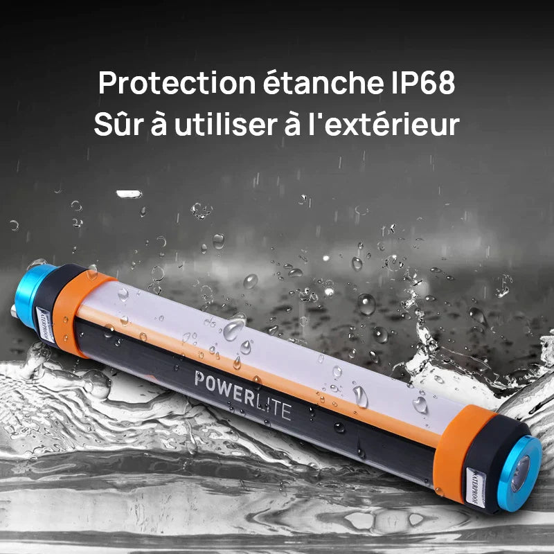 Linterna de camping LED DecorBites™: portátil, impermeable, recargable y magnética