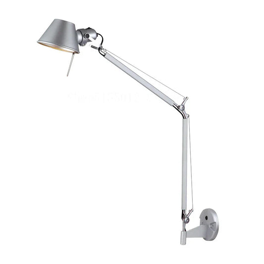 DecorBites™ Black Silver Rotatable Wall Light with Switch for Study Office Living Room