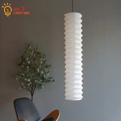 DecorBites™ Akari Noguchi Pendant Lights: Retro White Rice Paper Hanging Lamp for Home Décor.