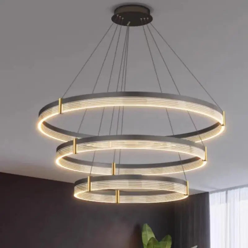 DecorBites™ Black Acrylic LED Pendant Light for Modern Home Decor