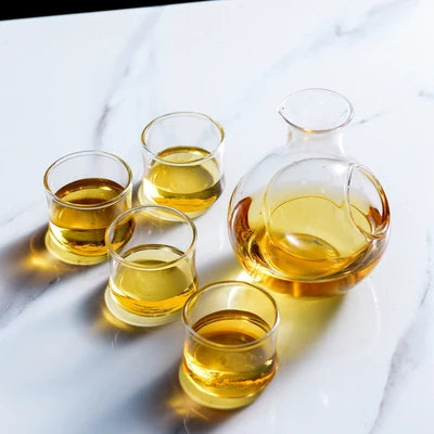 DecorBites™ Crystal Sake Ice Jug Wine Bottle Whiskey Flask Beer Cooler Dispenser