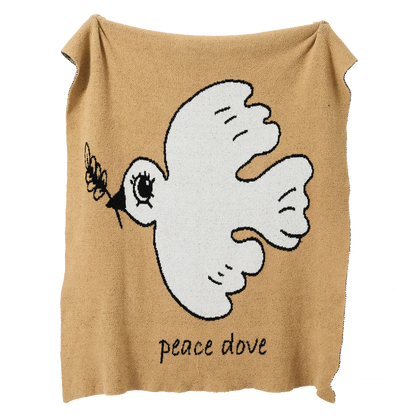 DecorBites™ Bohemian Flower Knitted Throw Blanket