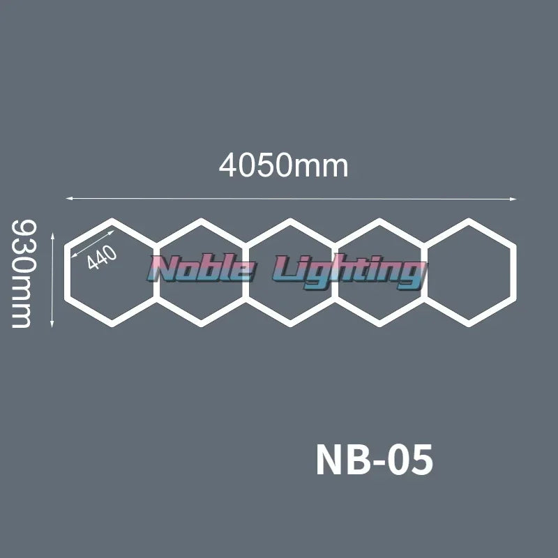 Lámpara de techo LED hexagonal DecorBites™ para barberías y peluquerías en garajes