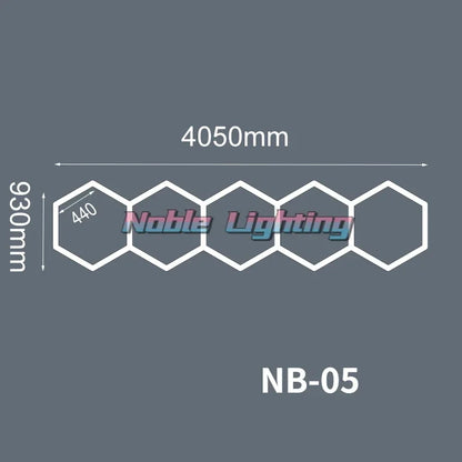 Lámpara de techo LED hexagonal DecorBites™ para barberías y peluquerías en garajes