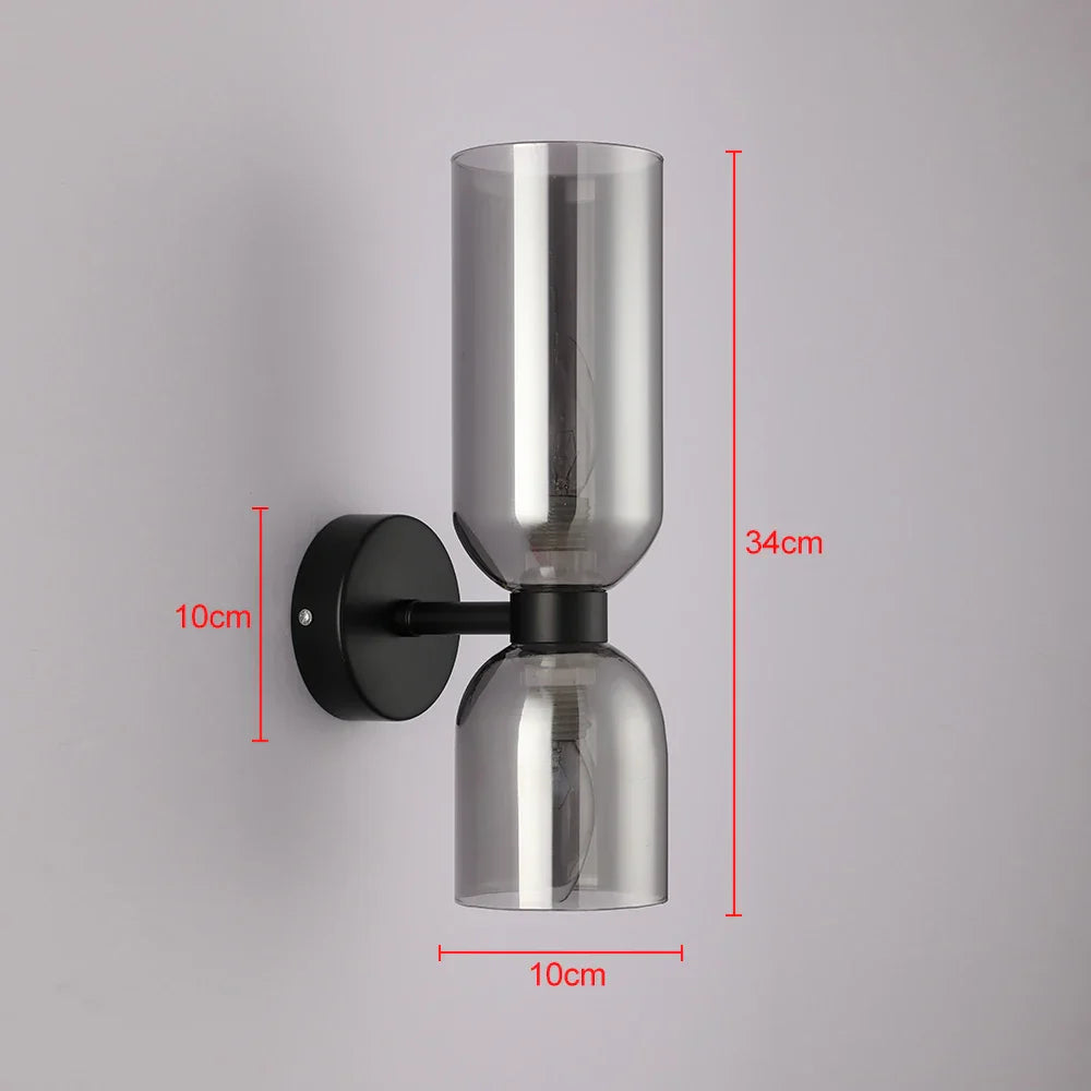 DecorBites™ Glass Shade Wall Lamp: Modern Minimalist Art Lighting for Bedroom, Corridor, Staircase