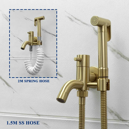 DecorBites™ Brass Dual Purpose Bidet Faucet Set for Bathroom Sprayer and Shower