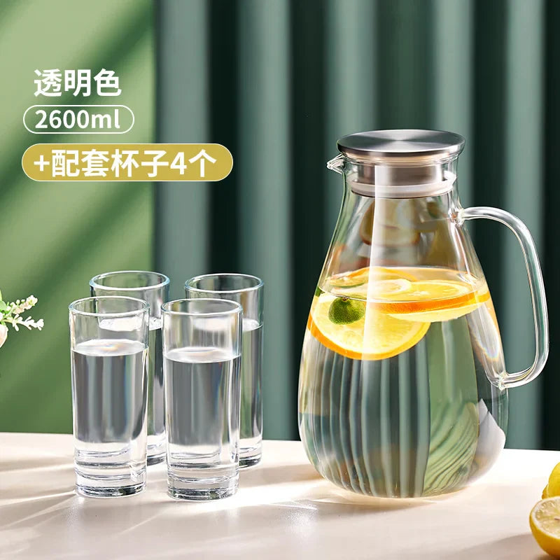 DecorBites™ Large Capacity Water Jar Set with Handle, Heat-Resistant and Explosion-Proof