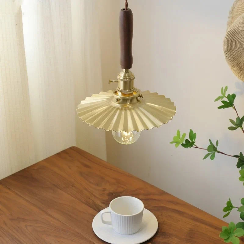 DecorBites™ Copper Walnut LED Pendant Lights, Modern Hanging Lamp for Hallway, Bedroom, Dining Room