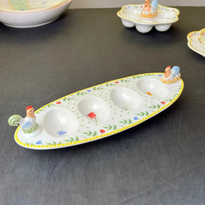 DecorBites™ Easter Tulip Dinnerware Set & Serving Pieces for Home Kitchen.