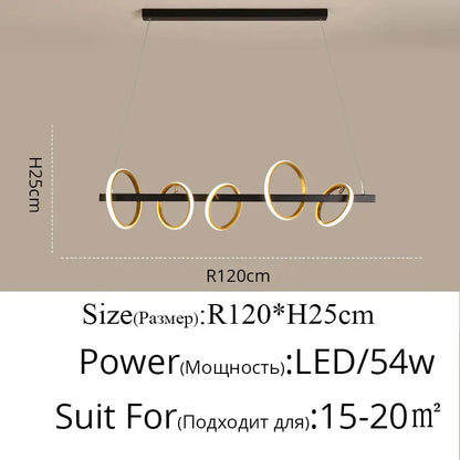 DecorBites™ LED Industrial Chandelier for Dining Living Room Bar - Modern Nordic Style