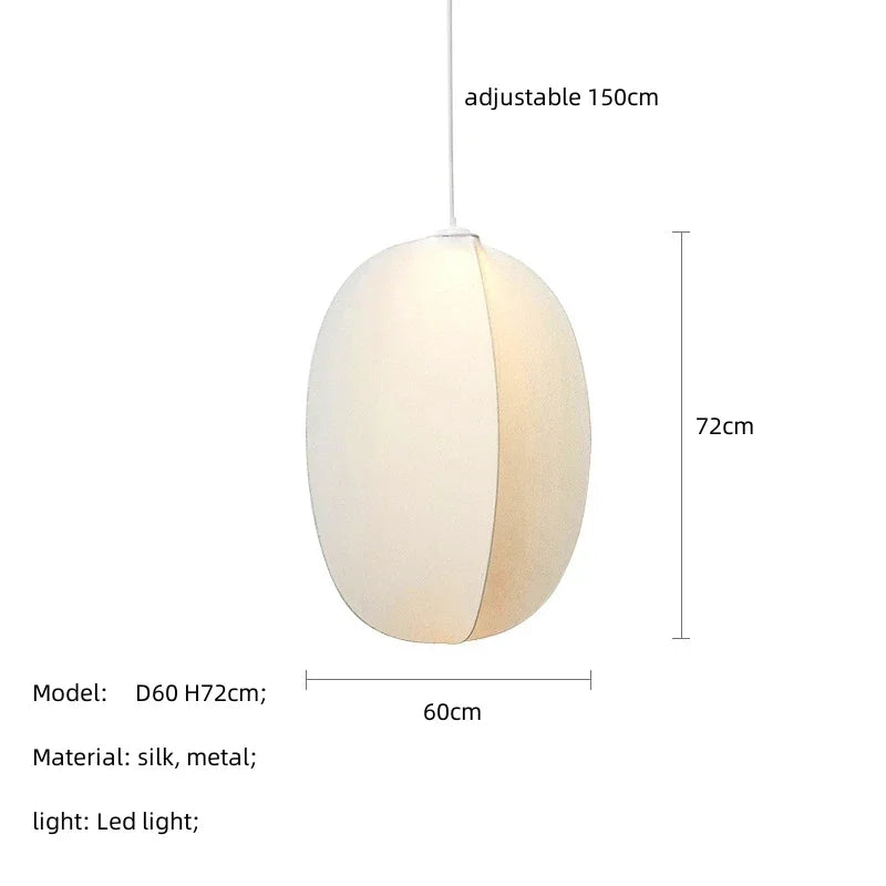 DecorBites™ Japanese Silk Pendant Lights for Wabi Sabi Nordic Chandeliers and Home Decoration
