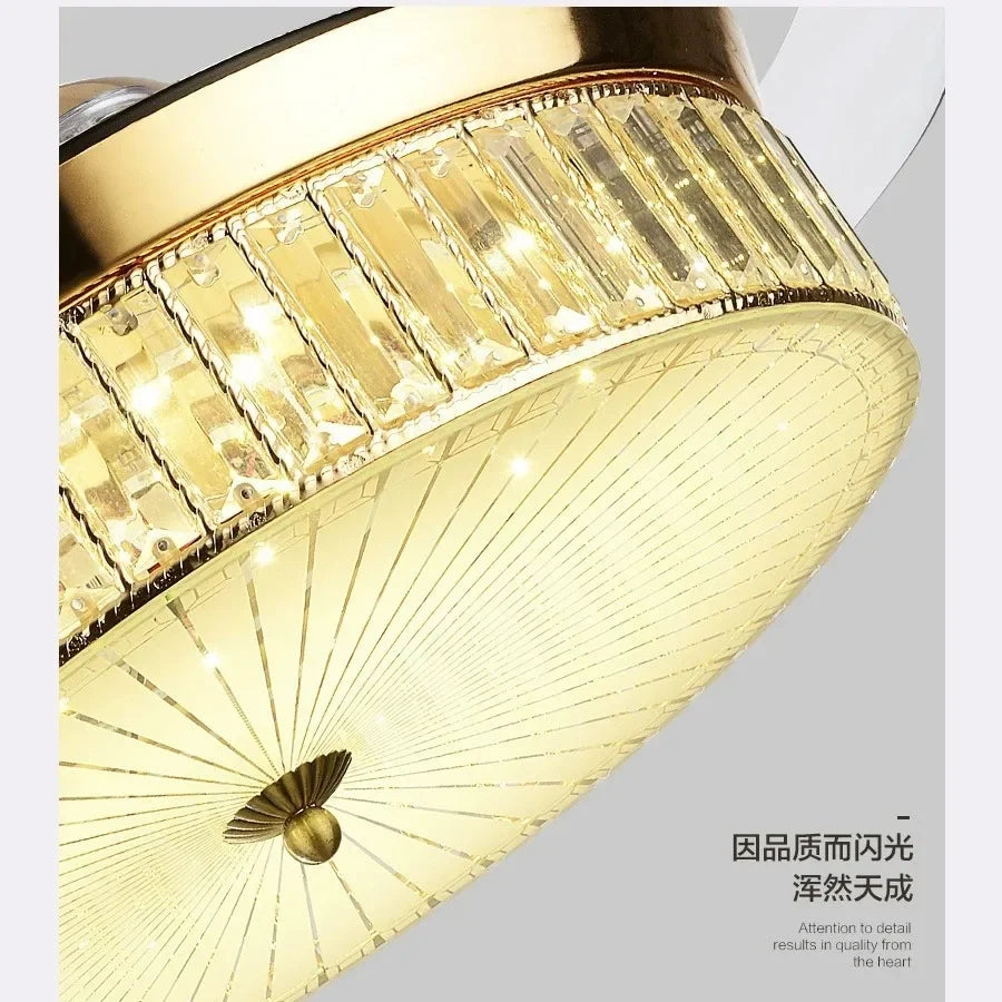 DecorBites™ 42" Invisible LED Ceiling Fan with Retractable Blades & Remote Control