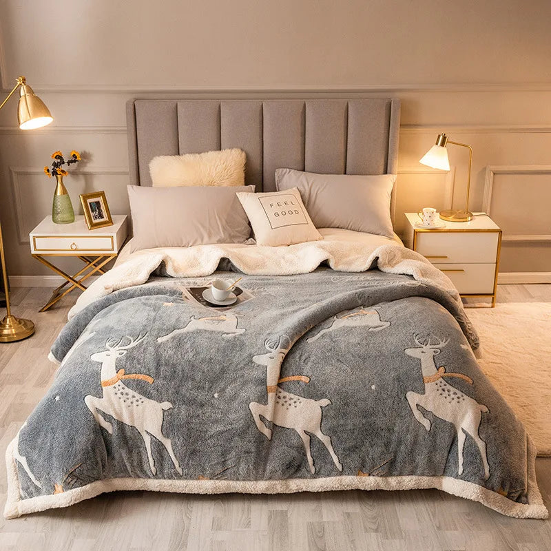 Manta de lana polar de doble cara DecorBites™