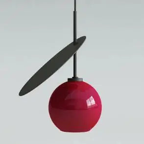 DecorBites™ Cherry Glass Pendant Lights: Nordic Red/White Lamp for Home Decor & Lighting