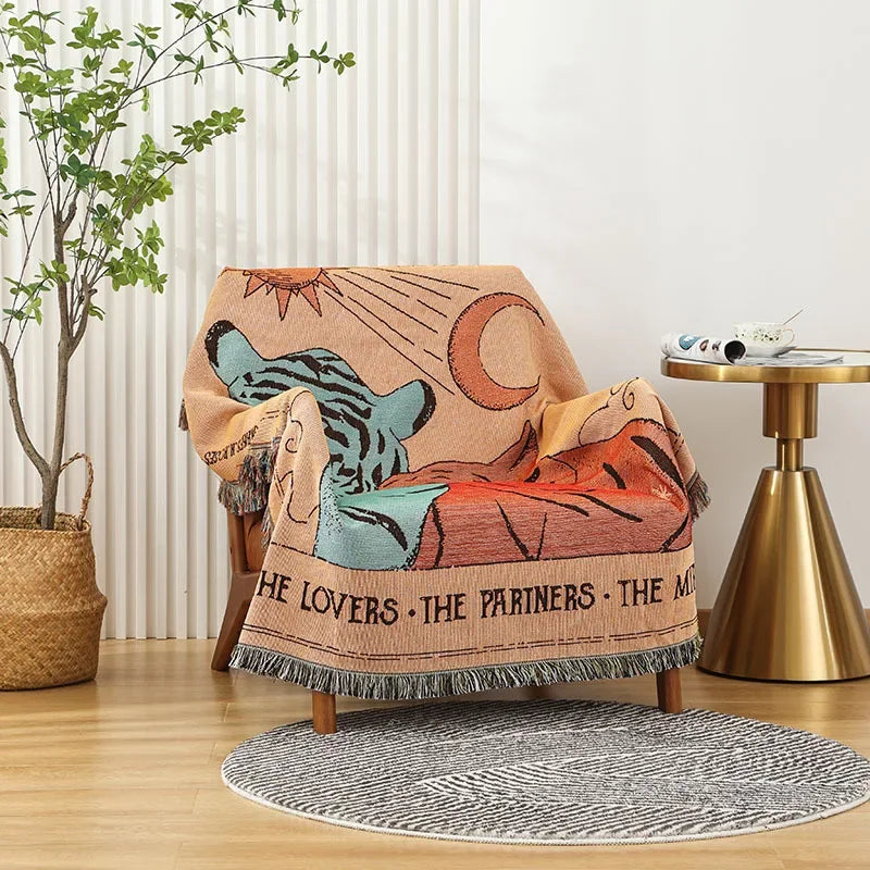 DecorBites™ Knitted Nordic Outdoor Sofa Blanket - Home Decor Aesthetics & Camping Picnic Mat