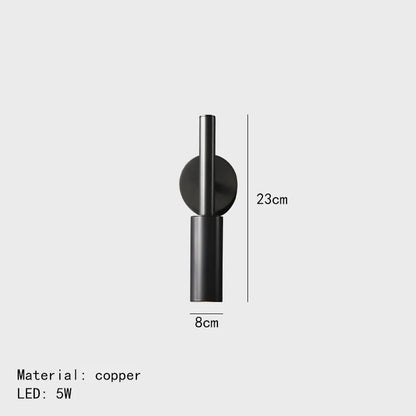 DecorBites™ Brass LED Wall Lamp: 3 Color Temp Dimming, Rotatable for Parlor, Bedroom & Reading