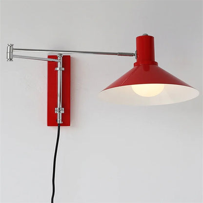 DecorBites™ Industrial Metal Wall Lamp with Extendable Arms for Bedside Reading