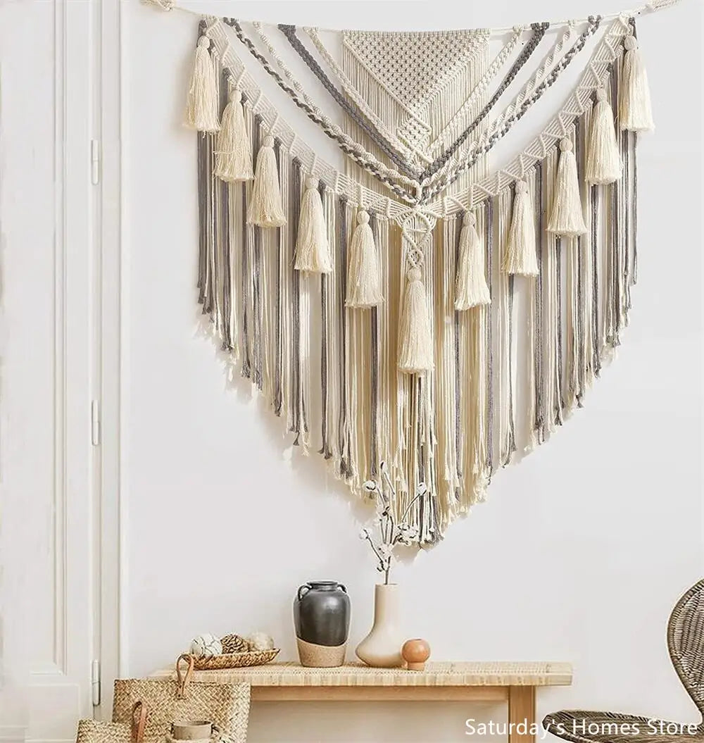 Decobites Macrame Tassel Wall Hanging Tapestry Wedding Home Décor