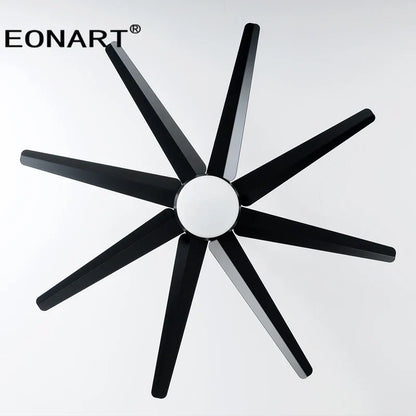 DecorBites™ 66" DC Ceiling Fan with Remote Control, Modern Aluminum 8-Blade LED Light