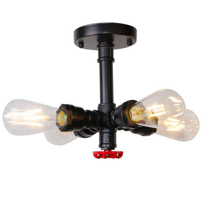 DecorBites™ Industrial Water Pipe Ceiling Light Fixture for Living Room and Restaurant Decor