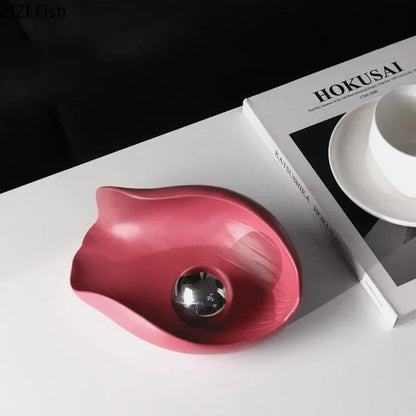 DecorBites™ Leaves Tray Jewelry Stand - Multicolour Earrings & Necklace Display Plate