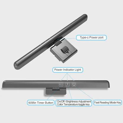 DecorBites™ LED Monitor Screen Light Bar Stepless Dimming USB Powered Desk Lamp