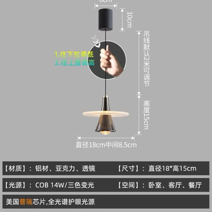 Lámpara de araña moderna DecorBites™ con forma de platillo volante LED para comedor o dormitorio - Diseño italiano de Frisbi