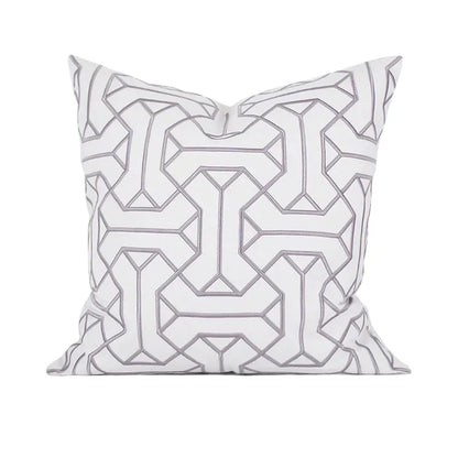 Fundas de cojín DecorBites™ Noble con bordado geométrico para sofá de sala de estar