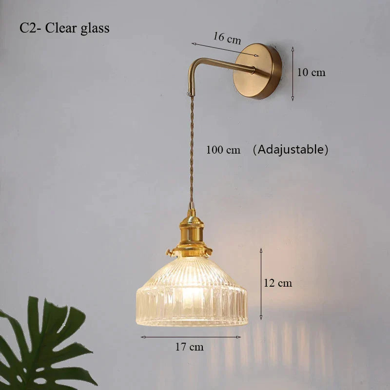 DecorBites™ Glass Shade LED Wall Lamp Switched Nordic Light for Luxury Living Room