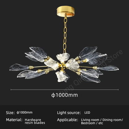 DecorBites™ Leaf-Shaped Pendant Lights for Bedroom, Living Room, and Restaurant