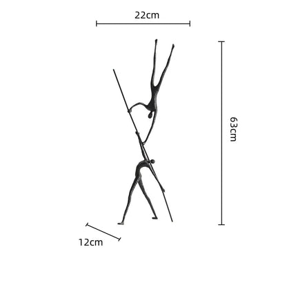 DecorBites™ Human Figure Sculpture Acrobatics Art Decor Abstract Figurine Metal Handicrafts