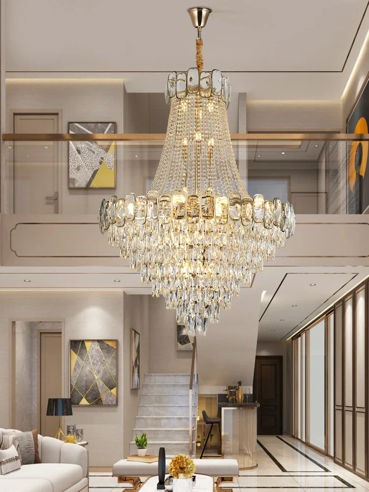 DecorBites™ Elegant Crystal Chandelier LED Lighting for Living Room - Modern Luxury Design