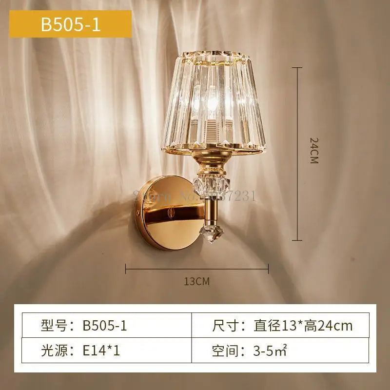 Lámpara de pared de cristal DecorBites™ para dormitorio, sala de estar o escalera