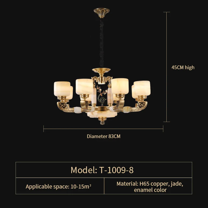 DecorBites™ Chinese Jade Chandelier: Modern Living Room & Restaurant Décor