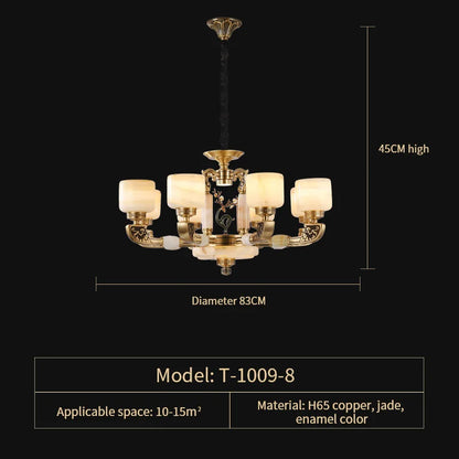 DecorBites™ Chinese Jade Chandelier: Modern Living Room & Restaurant Décor