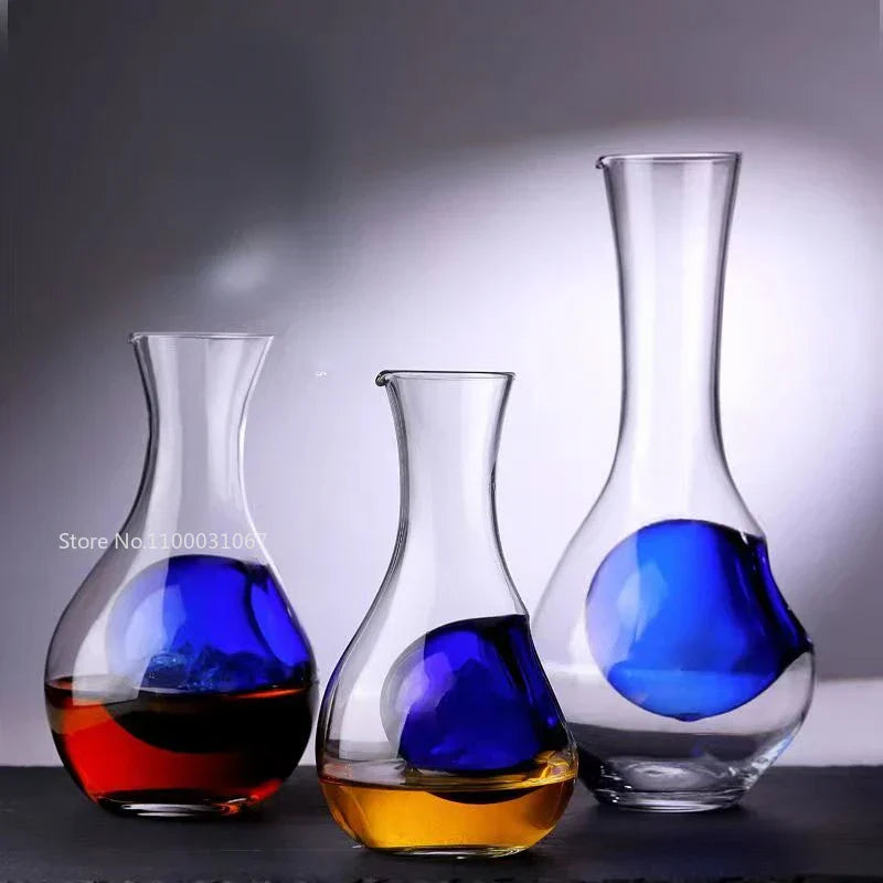 DecorBites™ Crystal Glass Wine Decanter & Sake Glass Set- Hamster Nest Design