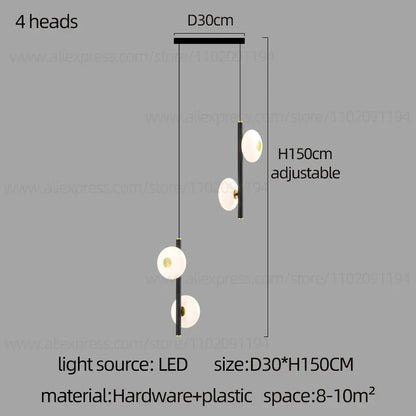 DecorBites™ LED Oval Chandelier for Modern Indoor Lighting in Bedroom and Living Room