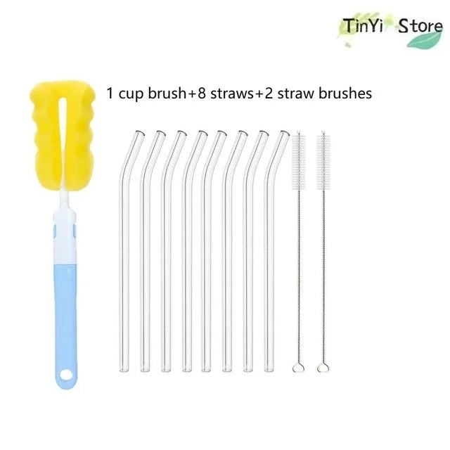 DecorBites™ 500ml Square Glass Juice Cup - Transparent & Heat-Resistant