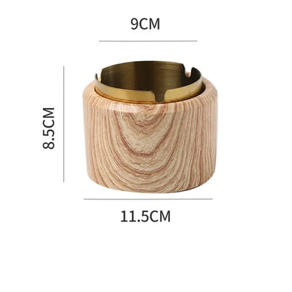 Cenicero DecorBites™ con textura de mármol chapado en oro - Accesorios para fumar