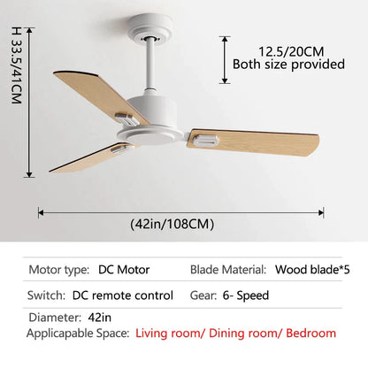 DecorBites™ 56-Inch Black Industrial Style Ceiling Fan with Remote Control for Indoor Use