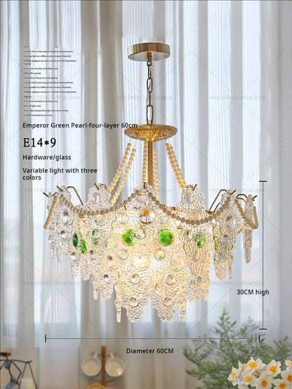 DecorBites™ Crystal Chandelier: Elegant Retro Lighting for Bedroom, Dining, Living Room & Cloakroom