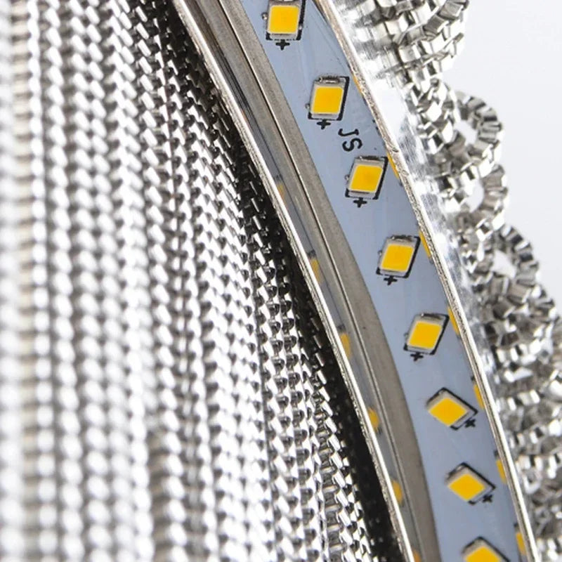 Lámpara de Araña de Borla de Aluminio LED Decorbites™: Luz Moderna Regulable para Sala de Estar, Hotel, Salón