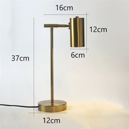 DecorBites™ Golden Table Lamp: Modern Eye Protection Study Reading Desk Light