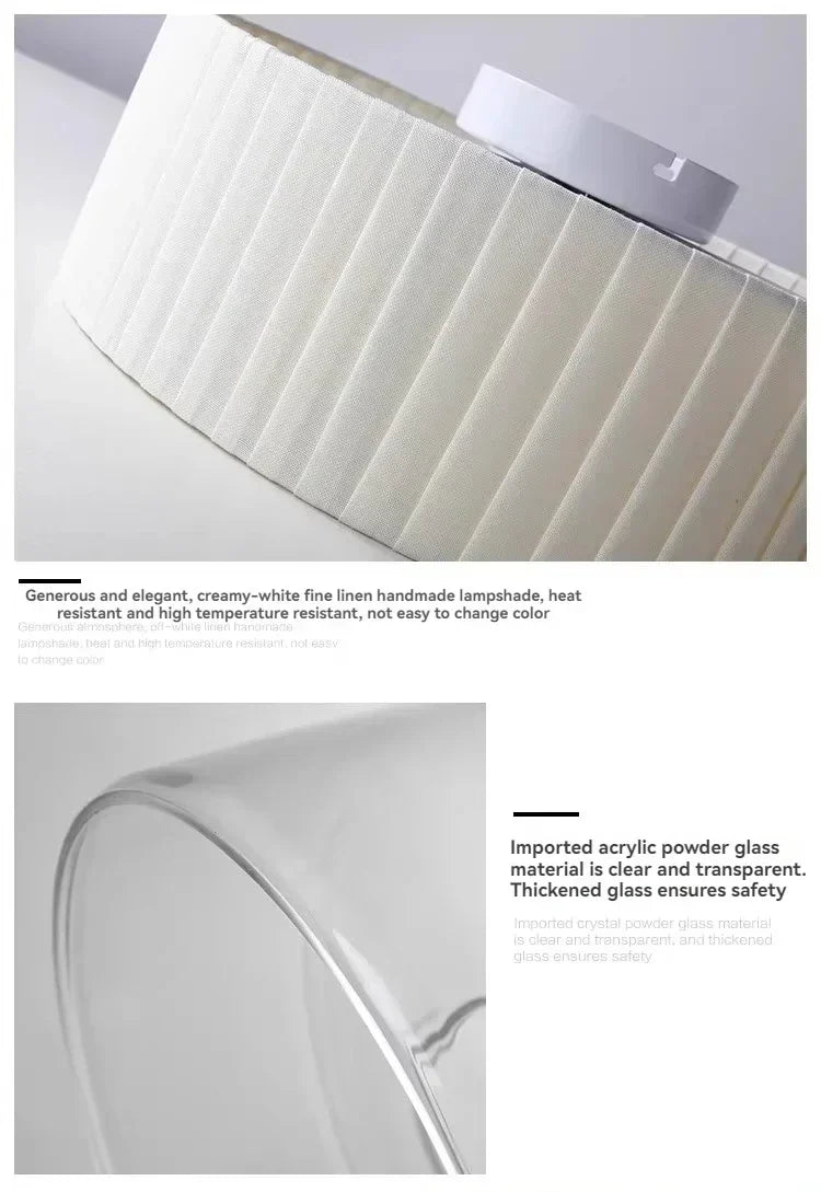 DecorBites™ Glass Shade Ceiling Lamp: Round Flush Mount Light for Hallway, Bedroom, Kitchen.