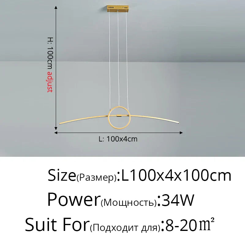 Lámpara de techo LED DecorBites™: Iluminación moderna y minimalista para mesa de comedor o cocina