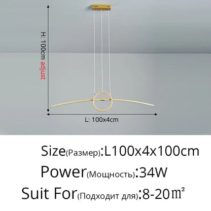 Lámpara de techo LED DecorBites™: Iluminación moderna y minimalista para mesa de comedor o cocina