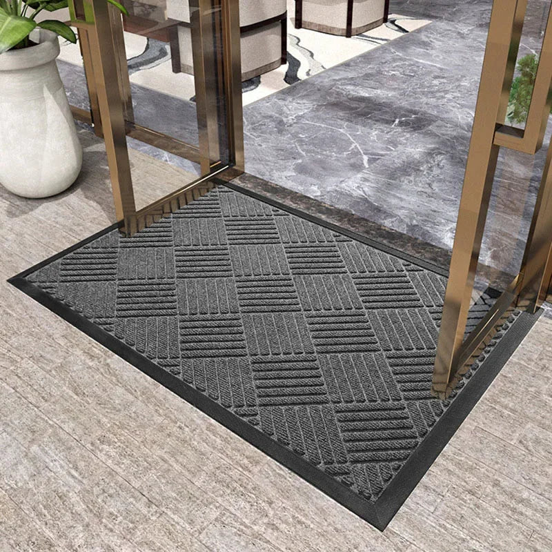 Alfombra de goma grande para interior y exterior Decorbites™ | Esterilla raspadora de zapatos duradera