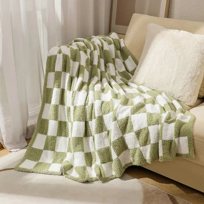 DecorBites™ Knit Checkerboard Blanket